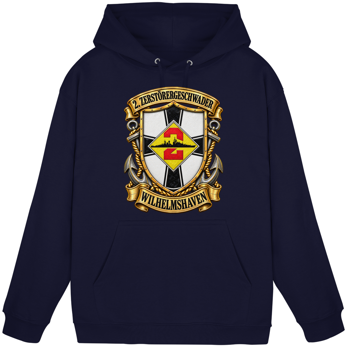 Wappen 2. Zerstörergeschwader - WILHELMSHAVEN - Basic Unisex Hoodie