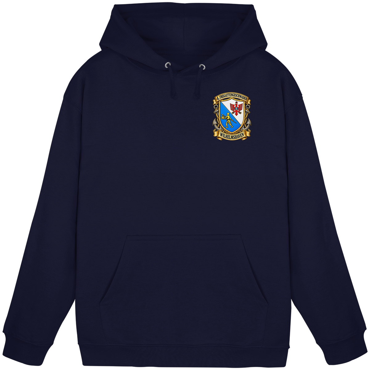 Wappen 4. Fregattengeschwader - Wilhelmshaven - Brustlogo - Basic Unisex Hoodie
