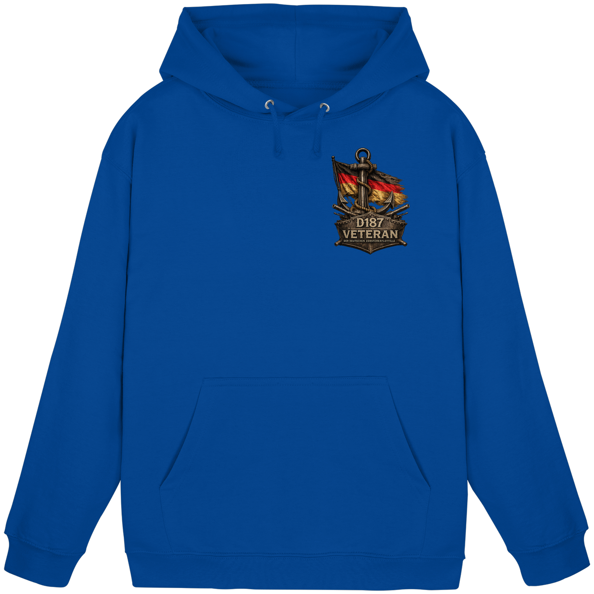 Veteran D187  Flagge Brustlogo - Basic Unisex Hoodie