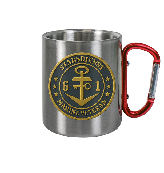 Marine Veteran 61er STABSDIENST - Metalleffekt - Edelstahl Tasse