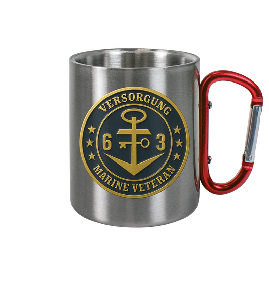 Marine Veteran 63er VERSORGUNG - Metalleffekt - Edelstahl Tasse