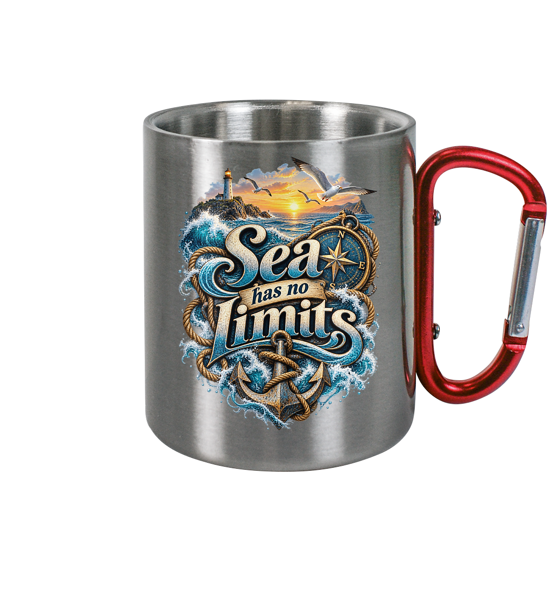 Sea has no Limits - Edelstahl Tasse