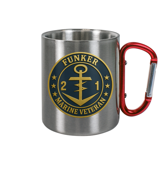 Marine Veteran 21er FUNKER - Metalleffekt - Edelstahl Tasse