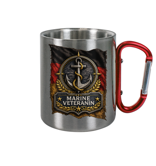 MARINE VETERANIN Flagge - Edelstahl Tasse