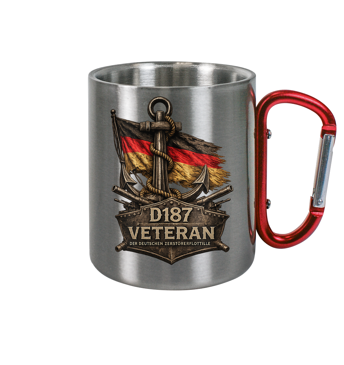 Veteran D187 Flagge - Edelstahl Tasse
