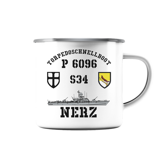 P 6096 S34 NERZ - Emaille Tasse (Silber)