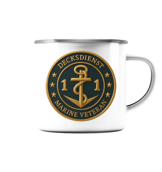 Verwendungsreihe 11 DECKSDIENST - Emaille Tasse (Silber)