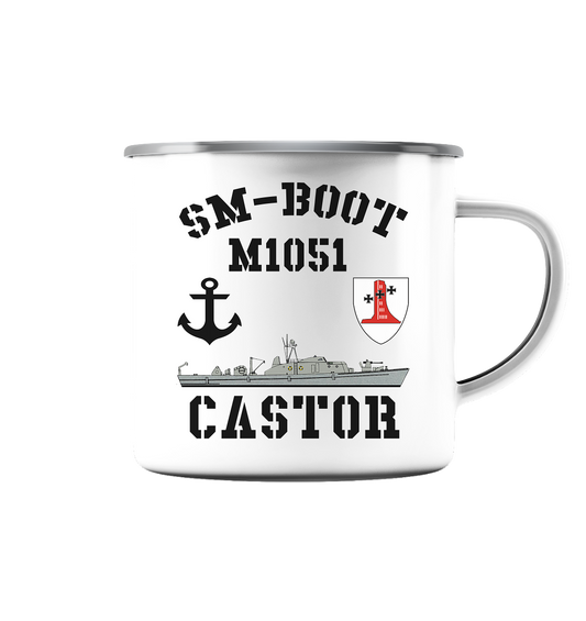 SM-Boot M1051 CASTOR 1.MSG - Emaille Tasse (Silber)