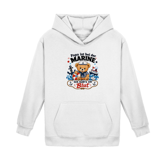Papa ist bei der Marine – ich hab’s im Blut - Kids Basic Hoodie