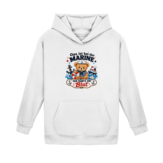Opa ist bei der Marine – ich hab’s im Blut - Kids Basic Hoodie