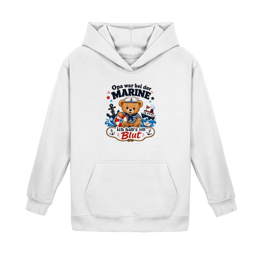 Opa war bei der Marine – ich hab’s im Blut - Kids Basic Hoodie