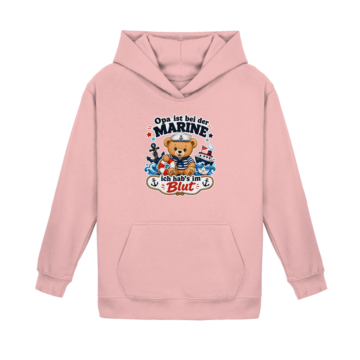 Opa ist bei der Marine – ich hab’s im Blut - Kids Basic Hoodie