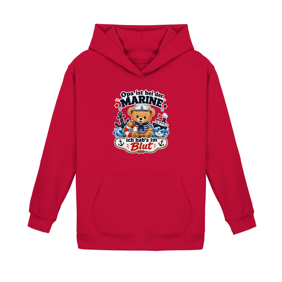 Opa ist bei der Marine – ich hab’s im Blut - Kids Basic Hoodie