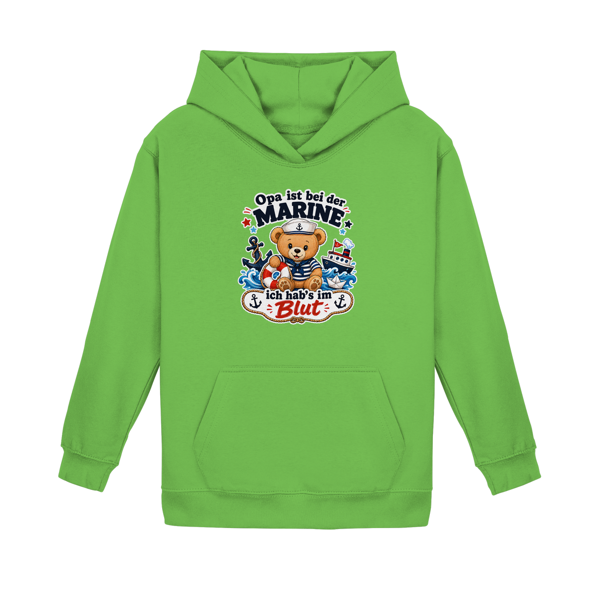 Opa ist bei der Marine – ich hab’s im Blut - Kids Basic Hoodie