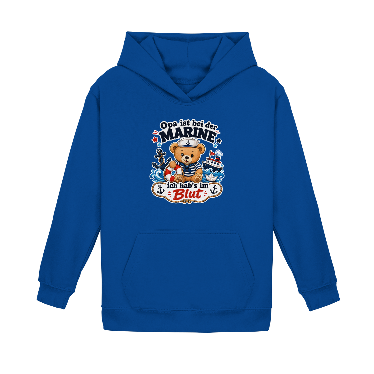 Opa ist bei der Marine – ich hab’s im Blut - Kids Basic Hoodie
