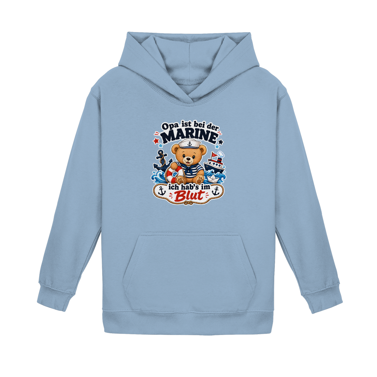 Opa ist bei der Marine – ich hab’s im Blut - Kids Basic Hoodie