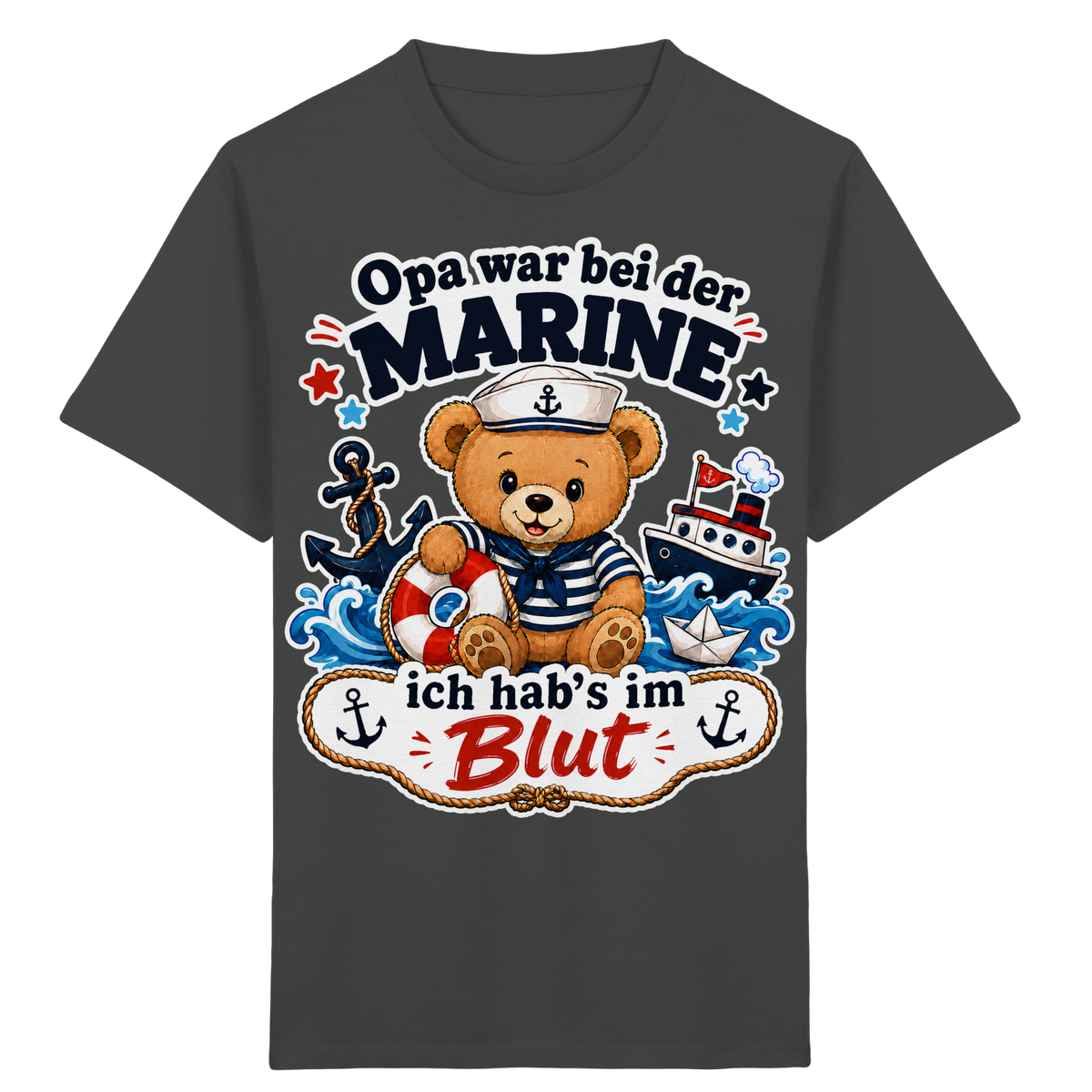Opa war bei der Marine – ich hab’s im Blut - Kids Organic Shirt