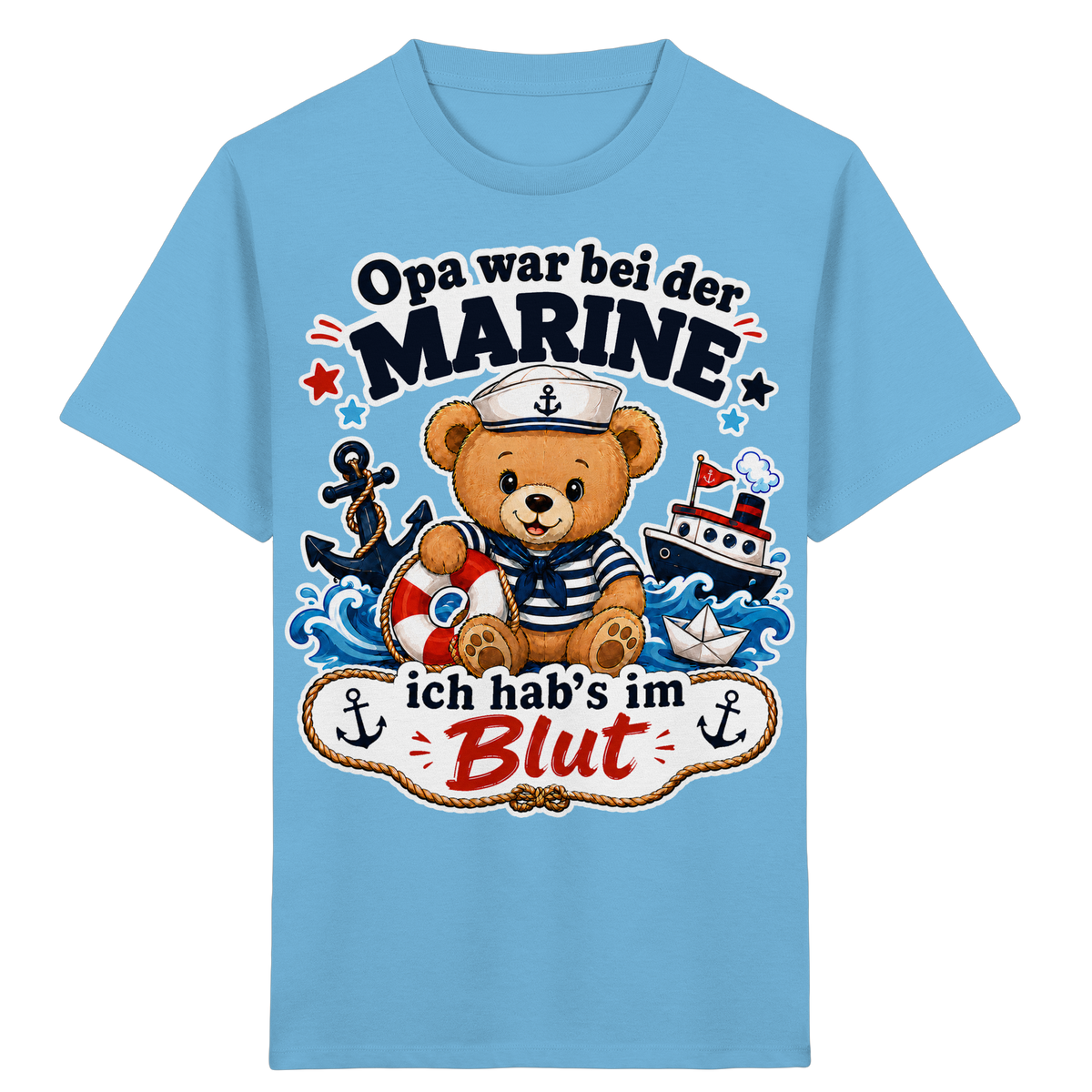 Opa war bei der Marine – ich hab’s im Blut - Kids Organic Shirt
