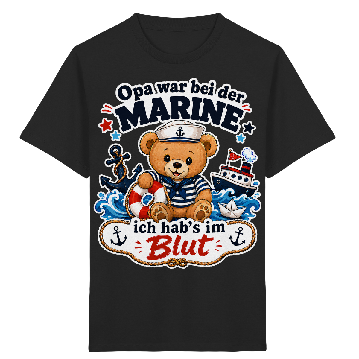 Opa war bei der Marine – ich hab’s im Blut - Kids Organic Shirt