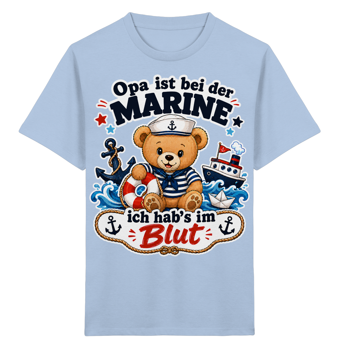 Opa ist bei der Marine – ich hab’s im Blut - Kids Organic Shirt