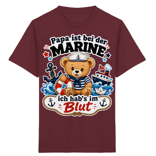 Papa ist bei der Marine – ich hab’s im Blut - Kids Organic Shirt