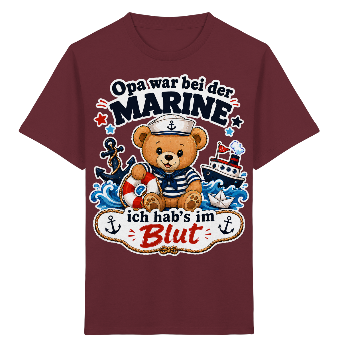 Opa war bei der Marine – ich hab’s im Blut - Kids Organic Shirt