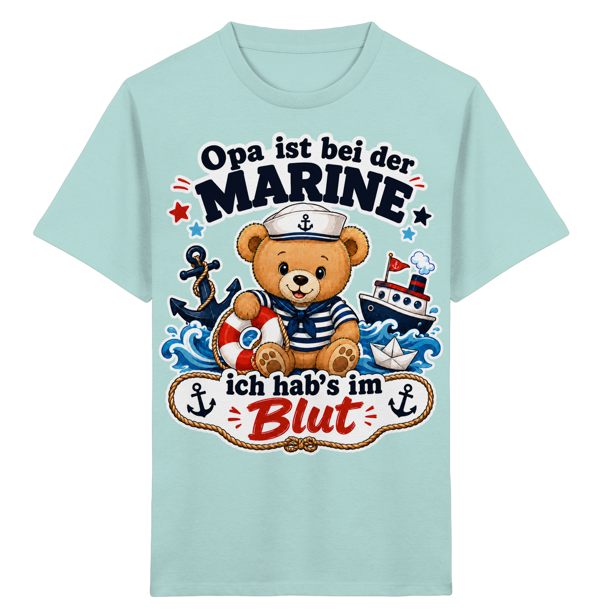 Opa ist bei der Marine – ich hab’s im Blut - Kids Organic Shirt