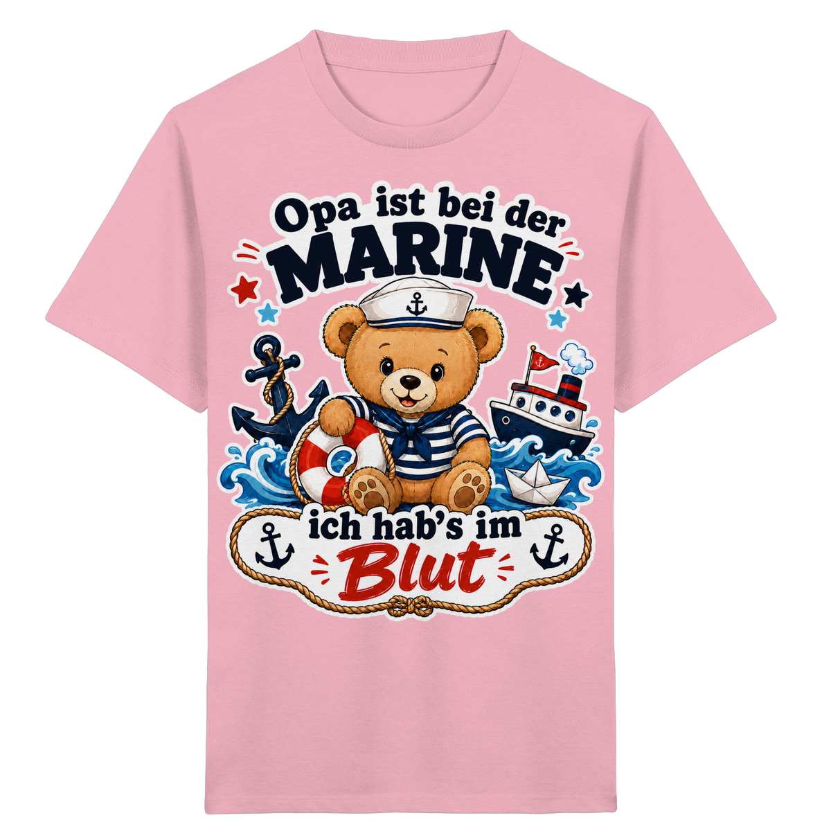 Opa ist bei der Marine – ich hab’s im Blut - Kids Organic Shirt