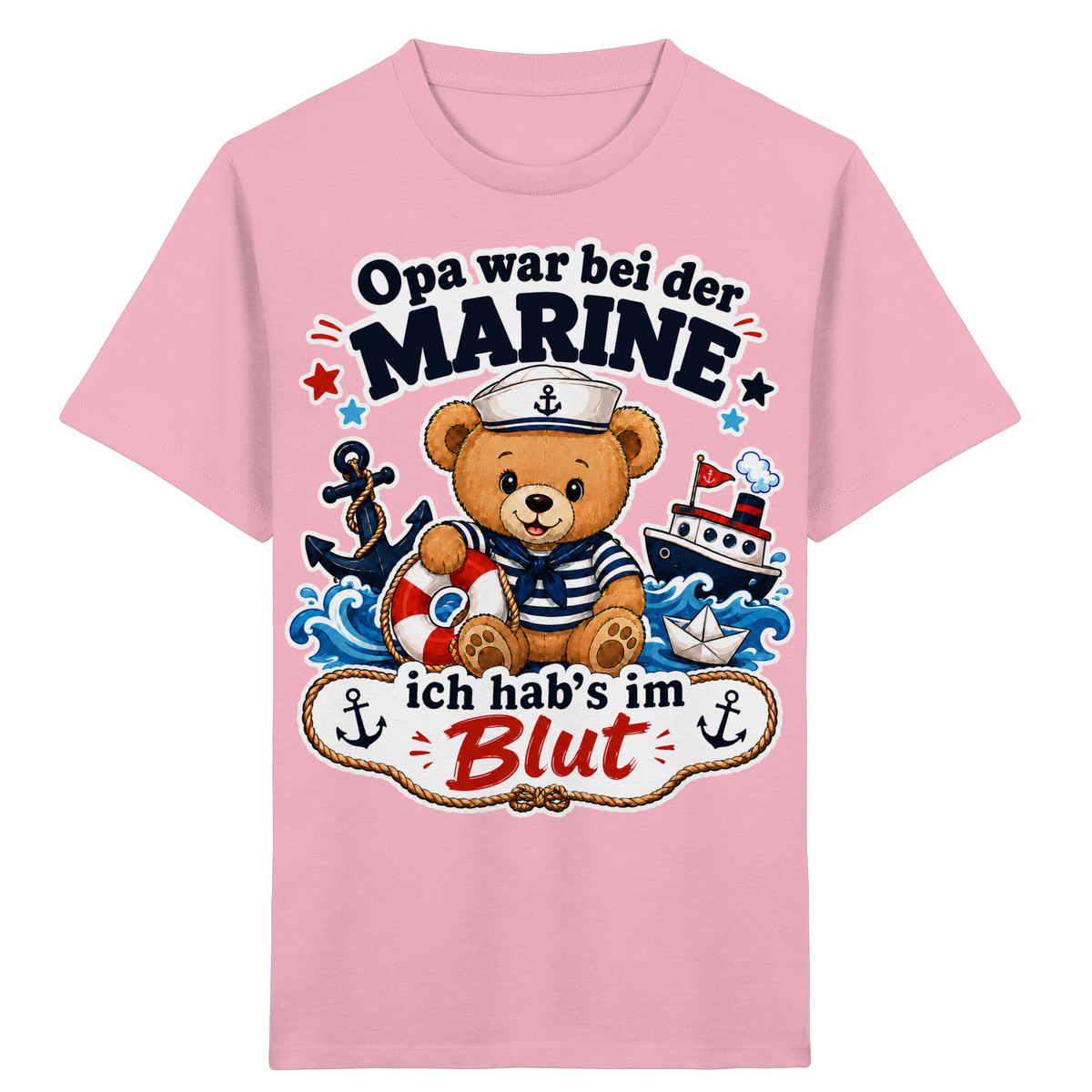 Opa war bei der Marine – ich hab’s im Blut - Kids Organic Shirt