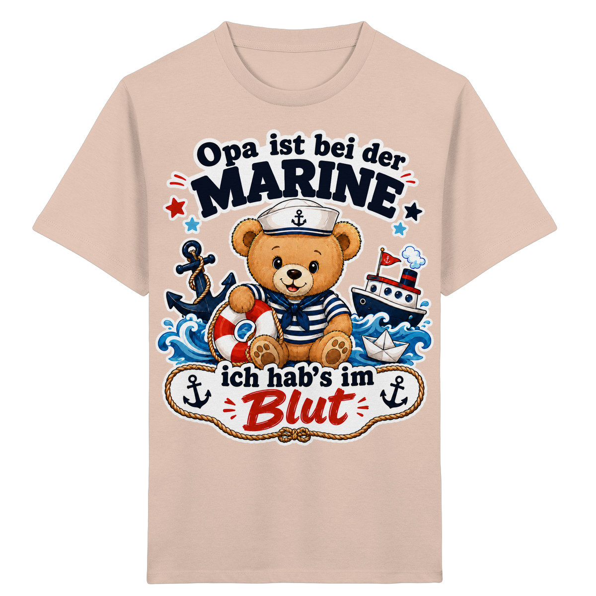 Opa ist bei der Marine – ich hab’s im Blut - Kids Organic Shirt