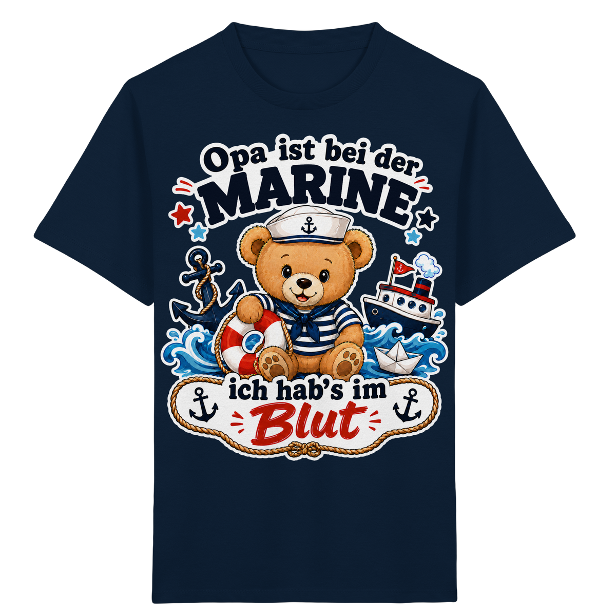 Opa ist bei der Marine – ich hab’s im Blut - Kids Organic Shirt