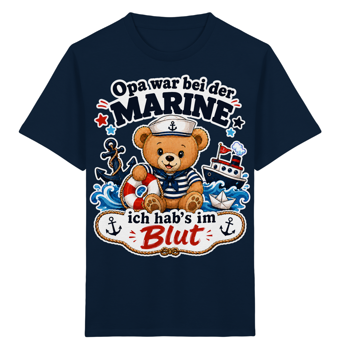 Opa war bei der Marine – ich hab’s im Blut - Kids Organic Shirt