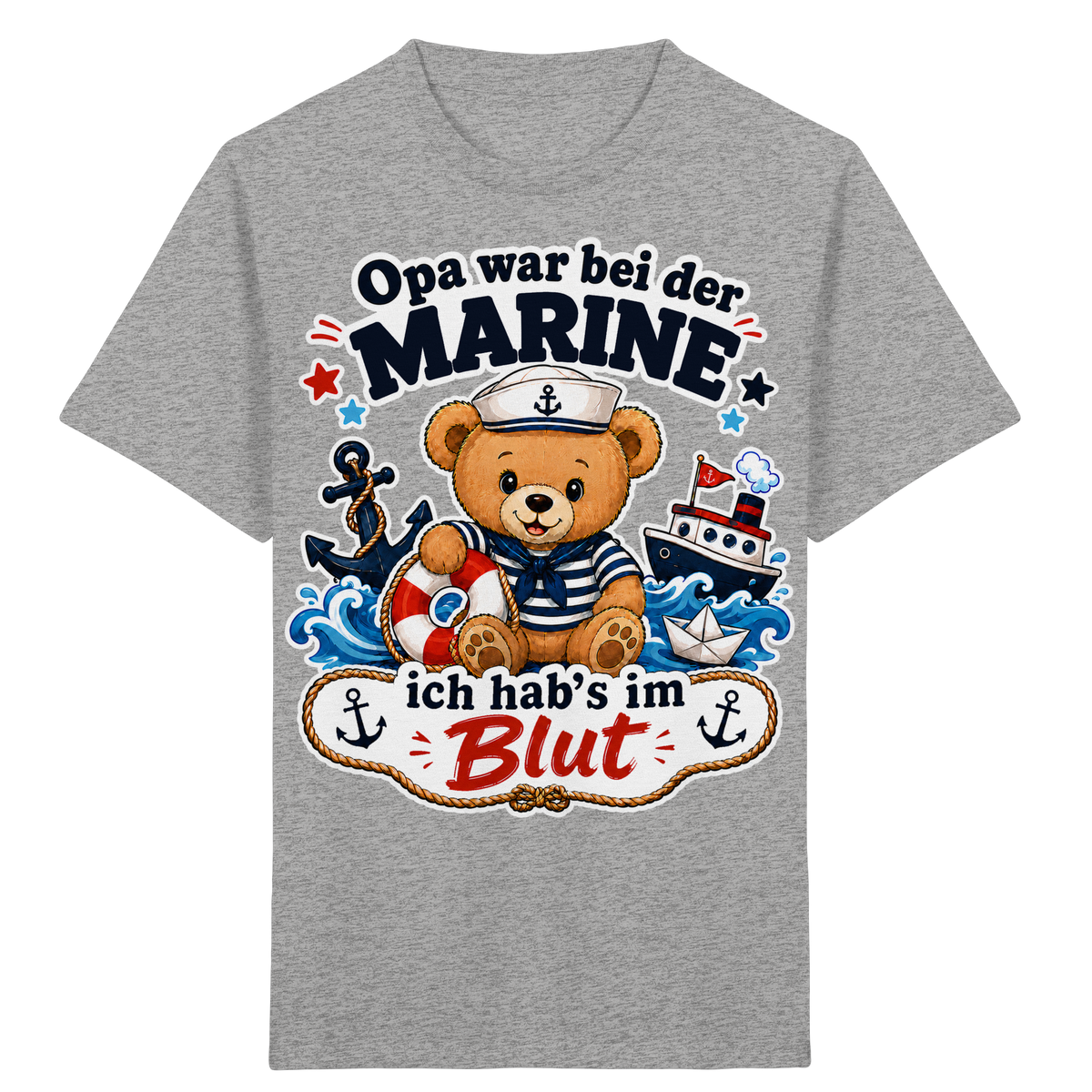 Opa war bei der Marine – ich hab’s im Blut - Kids Organic Shirt