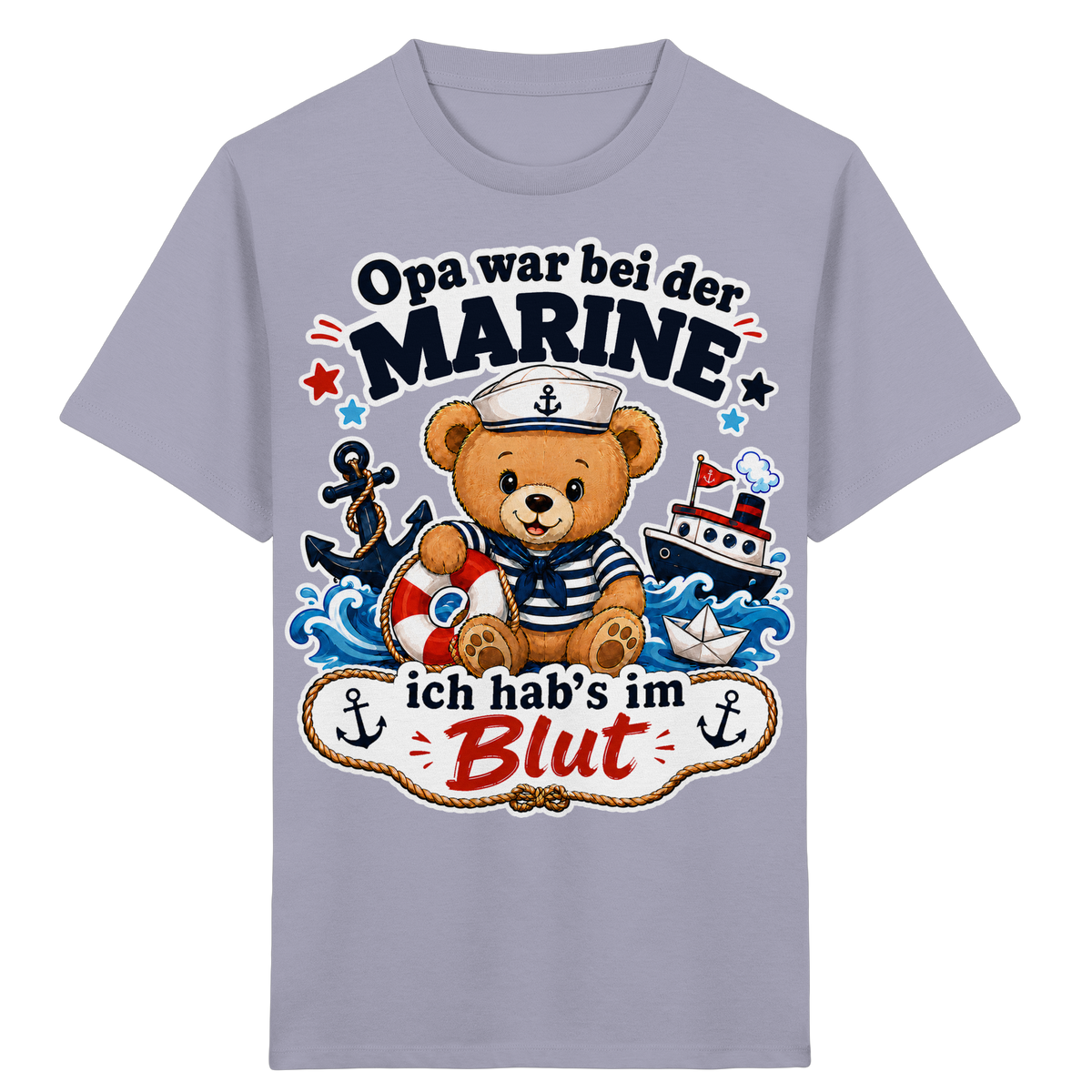 Opa war bei der Marine – ich hab’s im Blut - Kids Organic Shirt