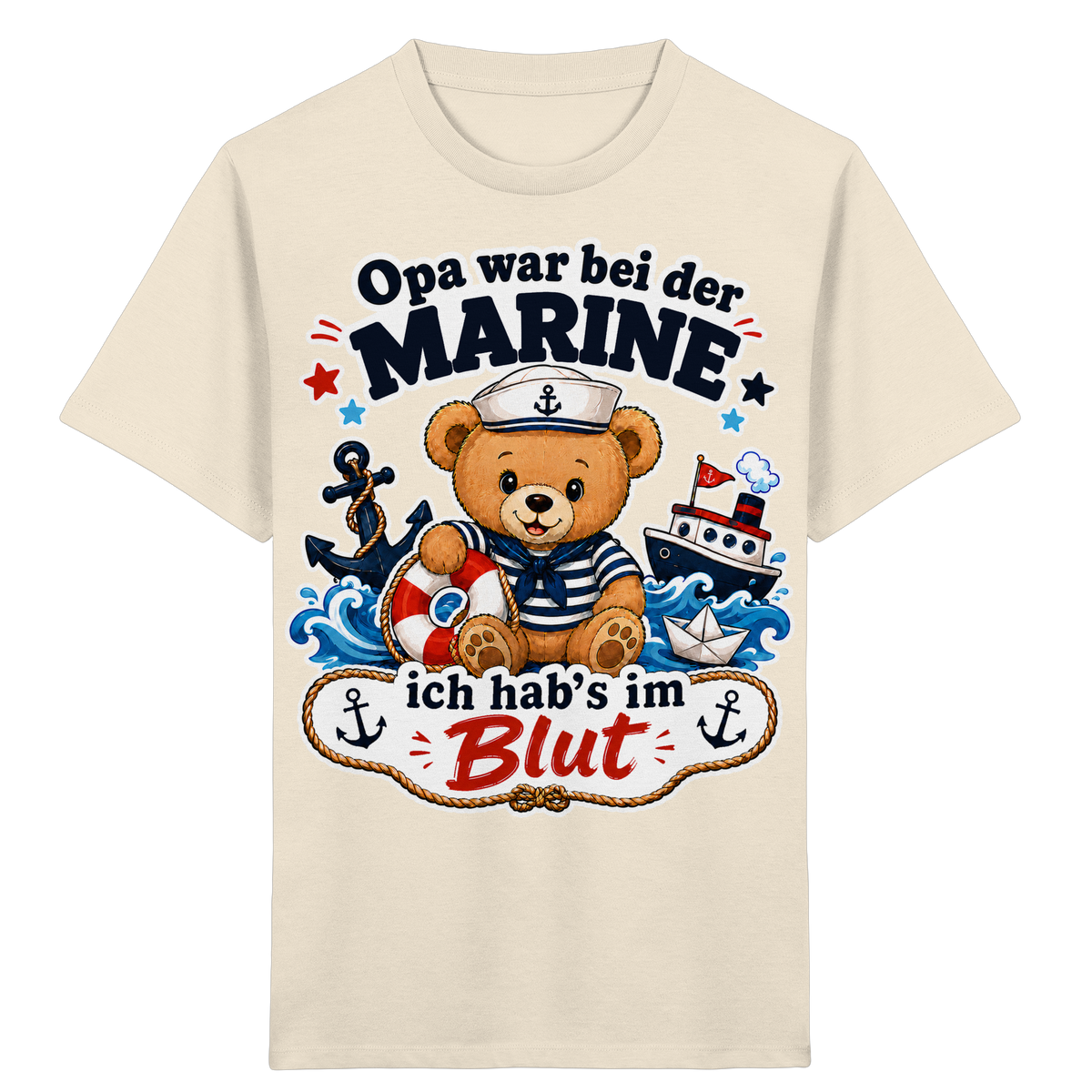 Opa war bei der Marine – ich hab’s im Blut - Kids Organic Shirt