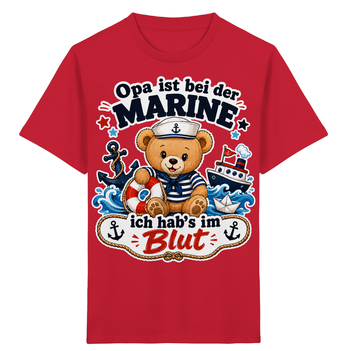 Opa ist bei der Marine – ich hab’s im Blut - Kids Organic Shirt