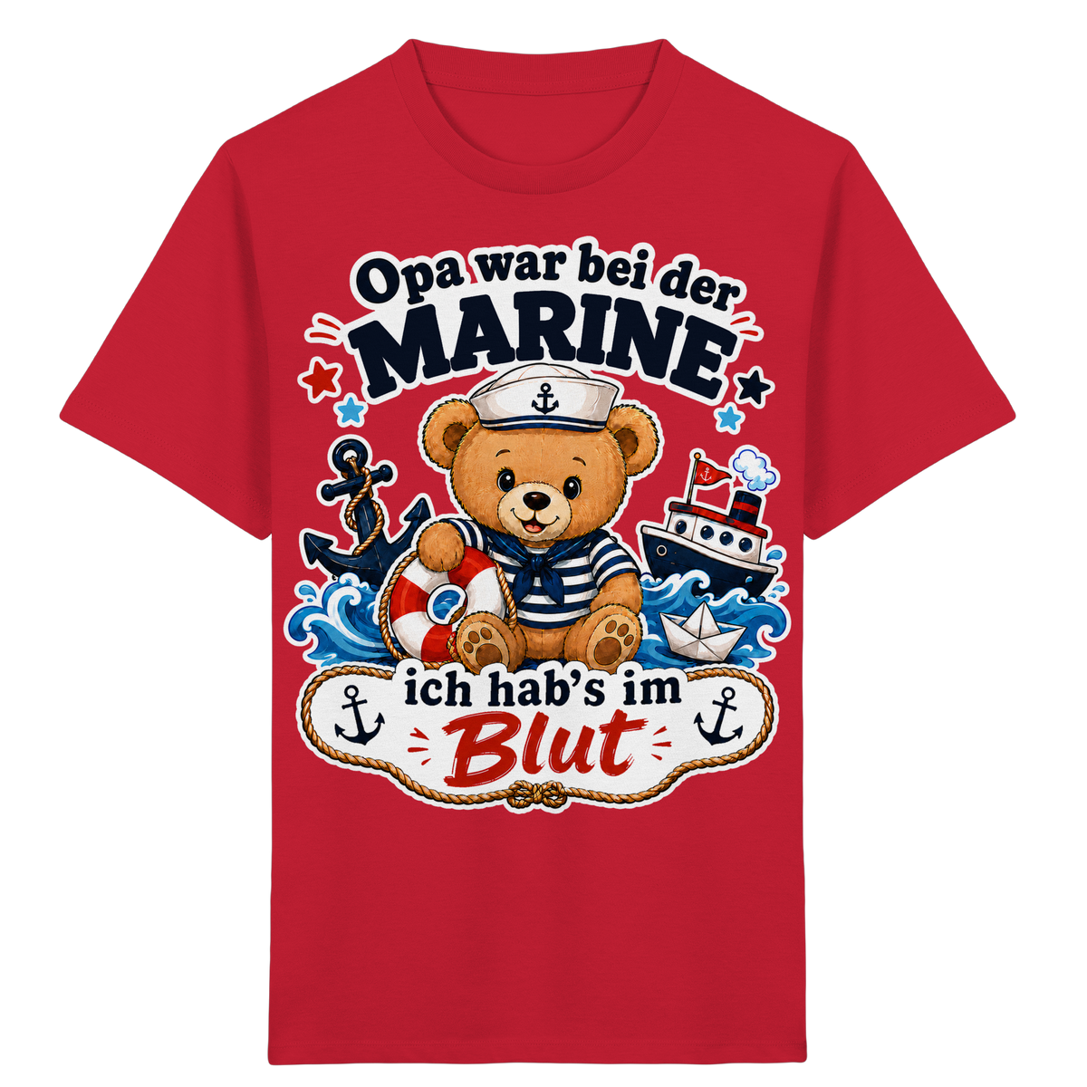 Opa war bei der Marine – ich hab’s im Blut - Kids Organic Shirt