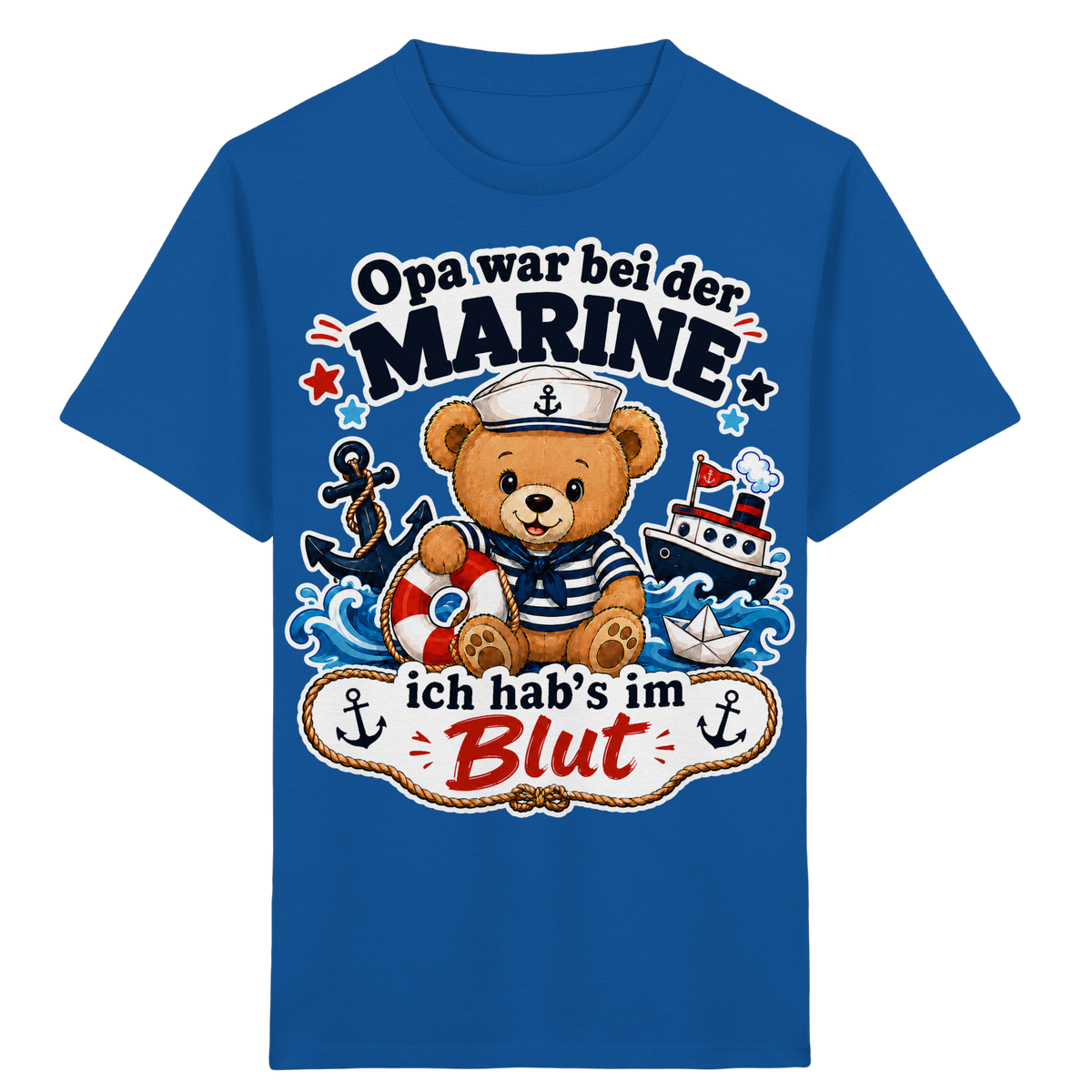 Opa war bei der Marine – ich hab’s im Blut - Kids Organic Shirt