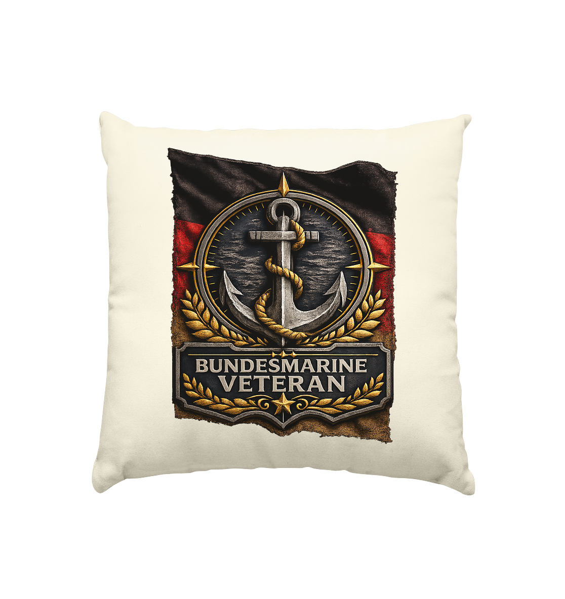 BUNDESMARINE VETERAN FLAGGE  - Kissen natur 40x40cm