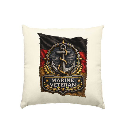 MARINE VETERAN FLAGGE - Kissen natur 40x40cm