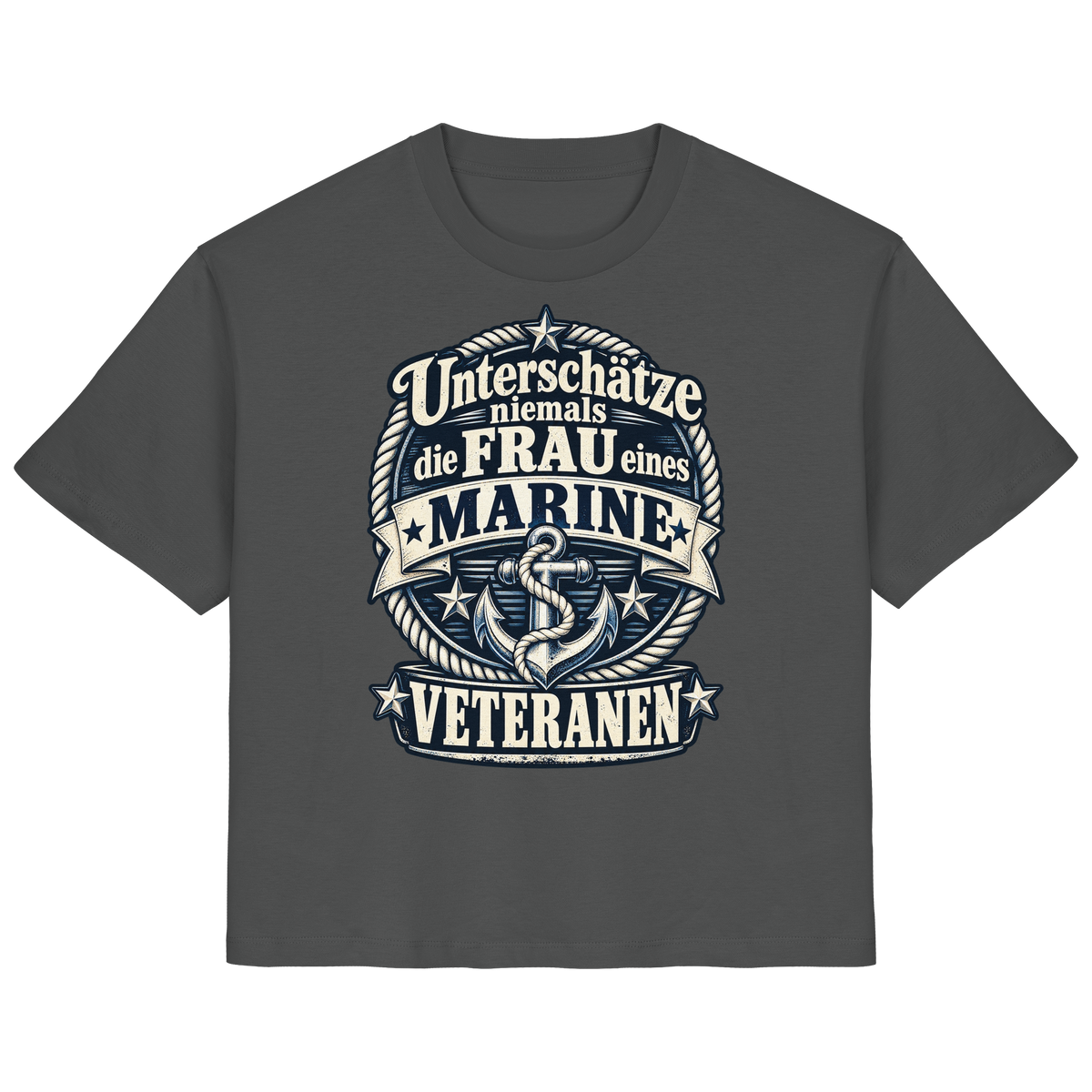 Unterschätze niemals die Frau eines Marine Veteranen - Ladies Organic Shirt