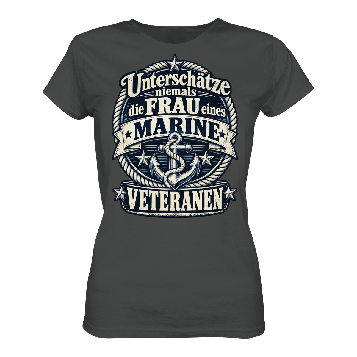 Unterschätze niemals die Frau eines Marine Veteranen - Ladies Organic Shirt