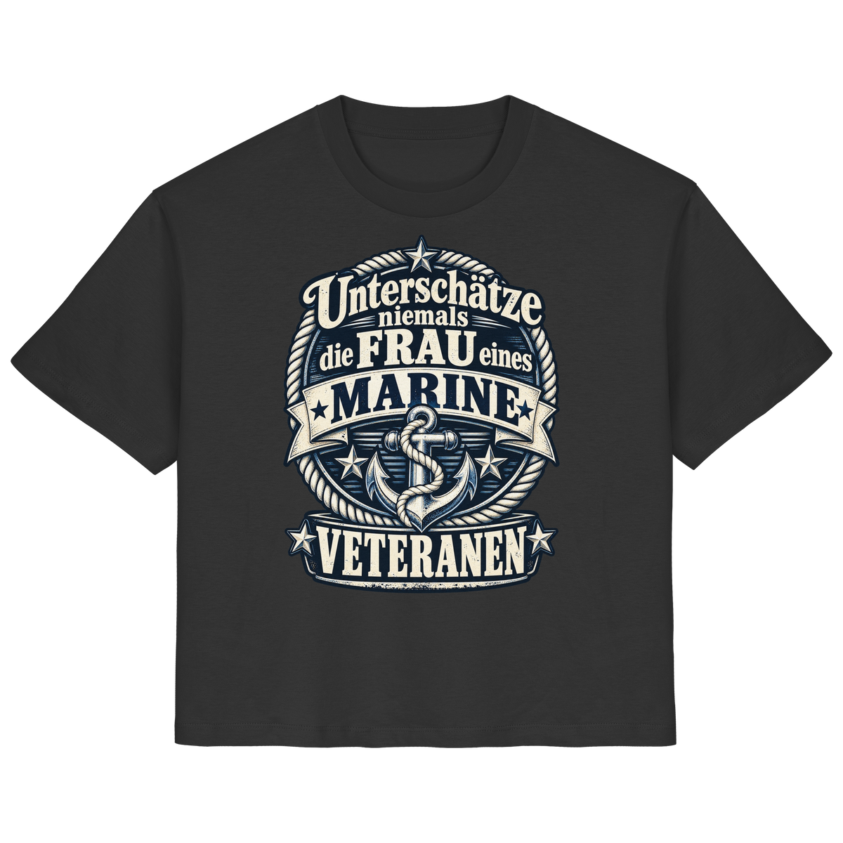 Unterschätze niemals die Frau eines Marine Veteranen - Ladies Organic Shirt