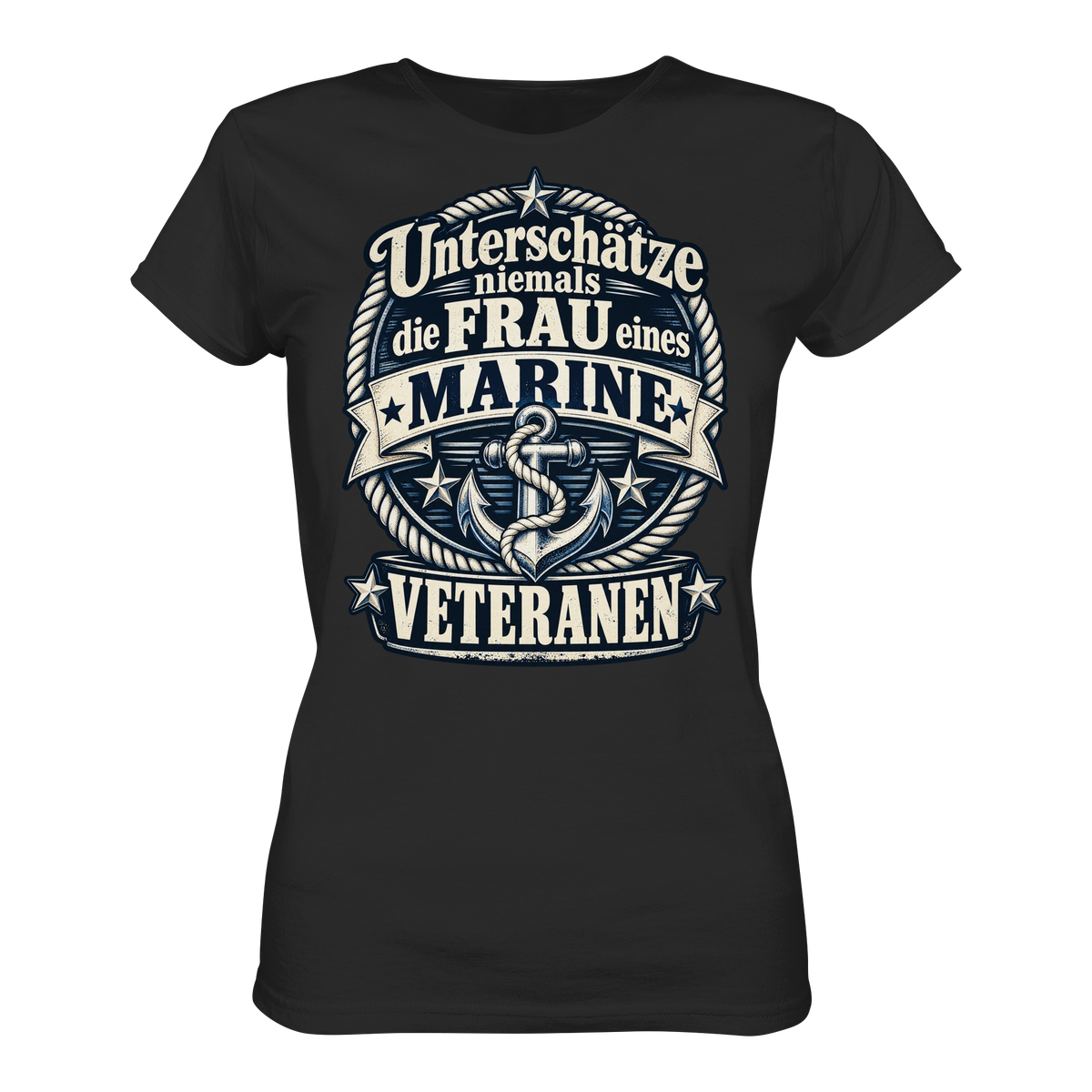 Unterschätze niemals die Frau eines Marine Veteranen - Ladies Organic Shirt