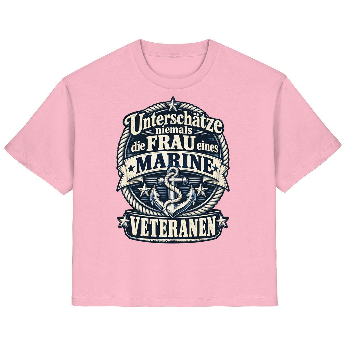 Unterschätze niemals die Frau eines Marine Veteranen - Ladies Organic Shirt