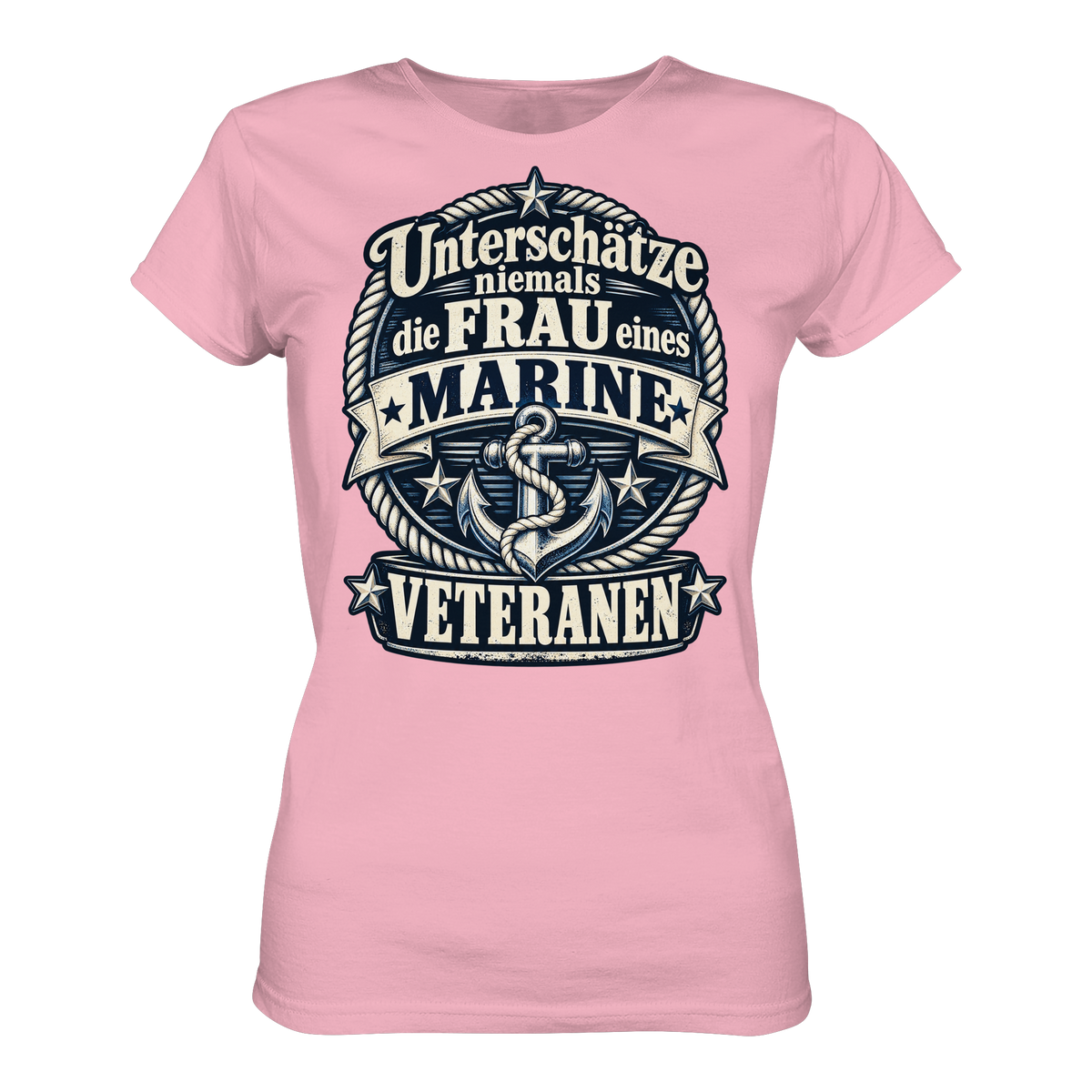Unterschätze niemals die Frau eines Marine Veteranen - Ladies Organic Shirt