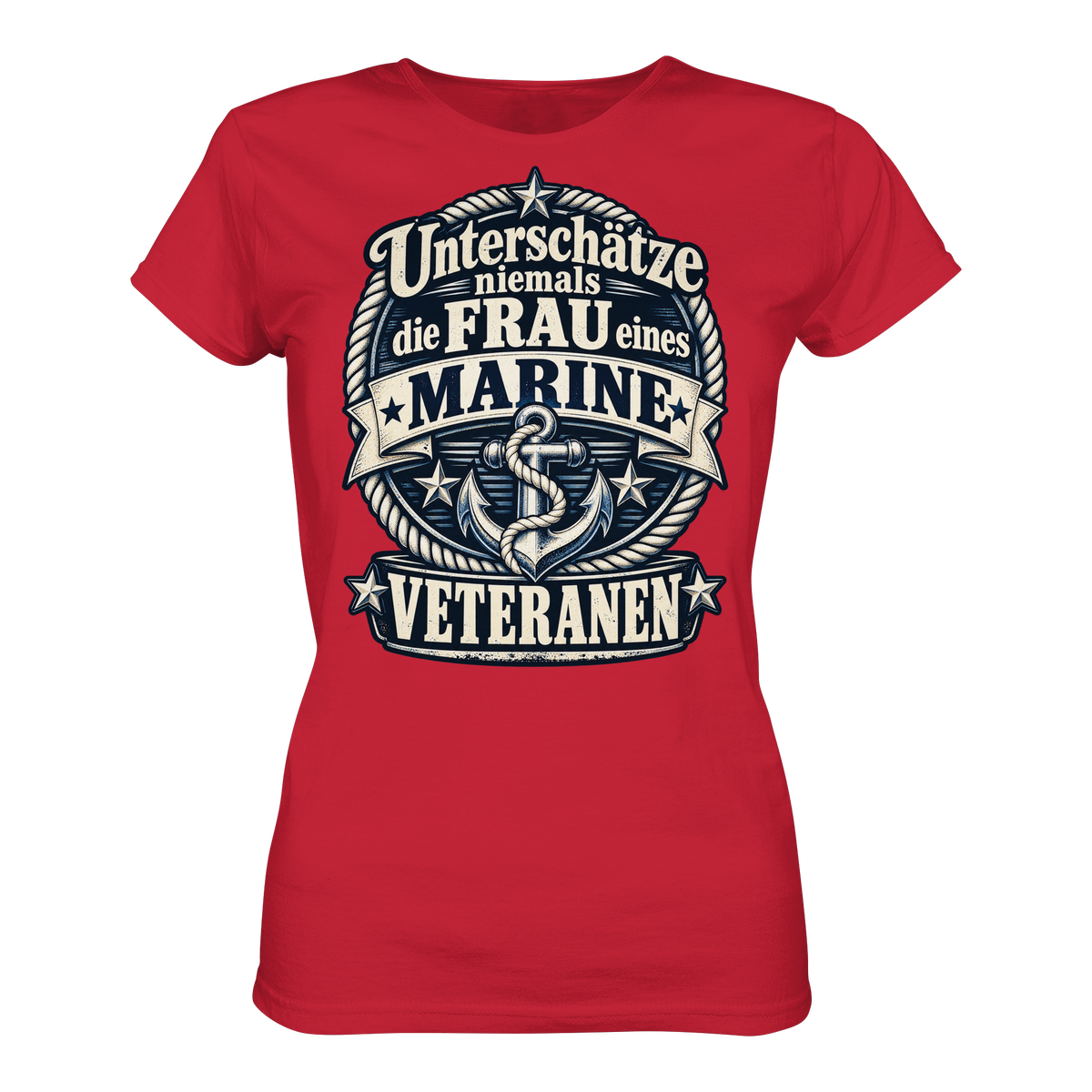 Unterschätze niemals die Frau eines Marine Veteranen - Ladies Organic Shirt