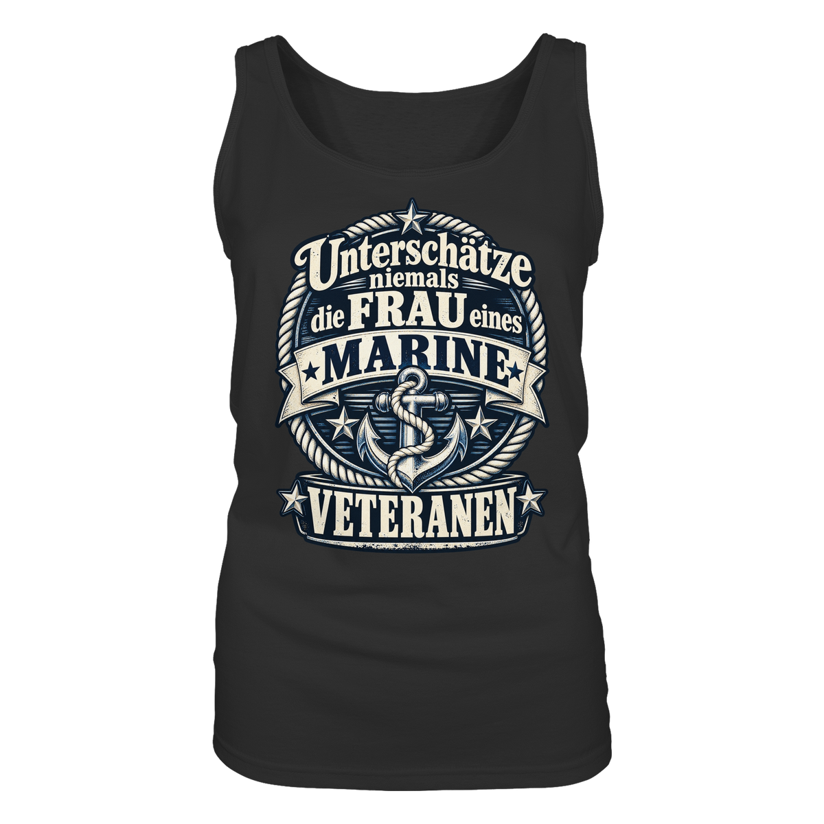 Unterschätze niemals die Frau eines Marine Veteranen - Ladies Tank-Top
