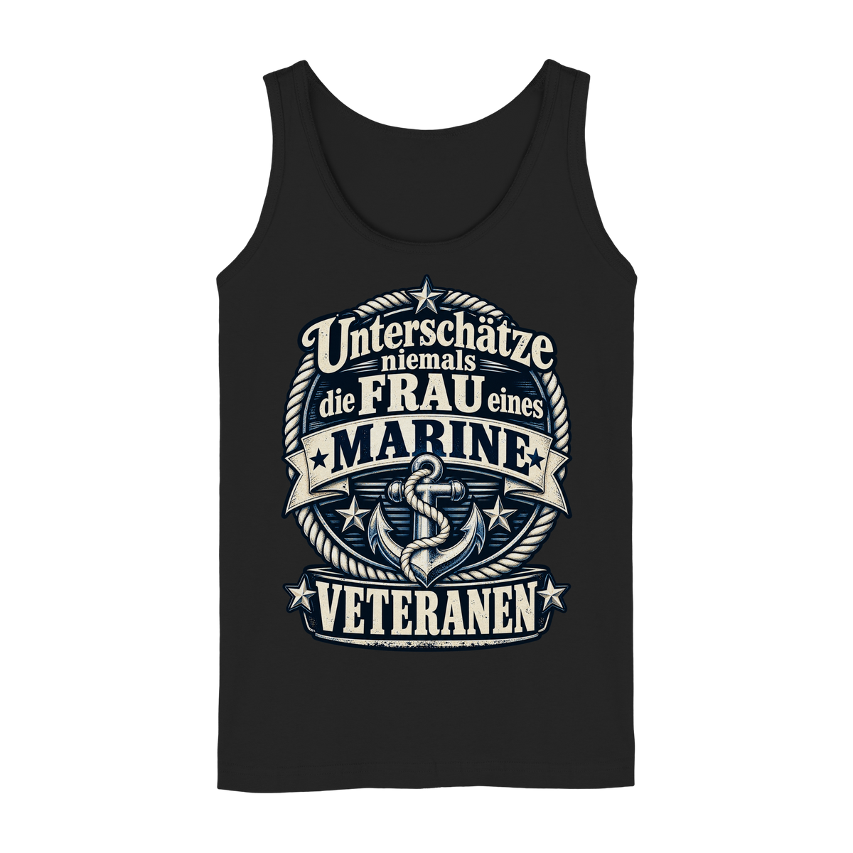 Unterschätze niemals die Frau eines Marine Veteranen - Ladies Tank-Top