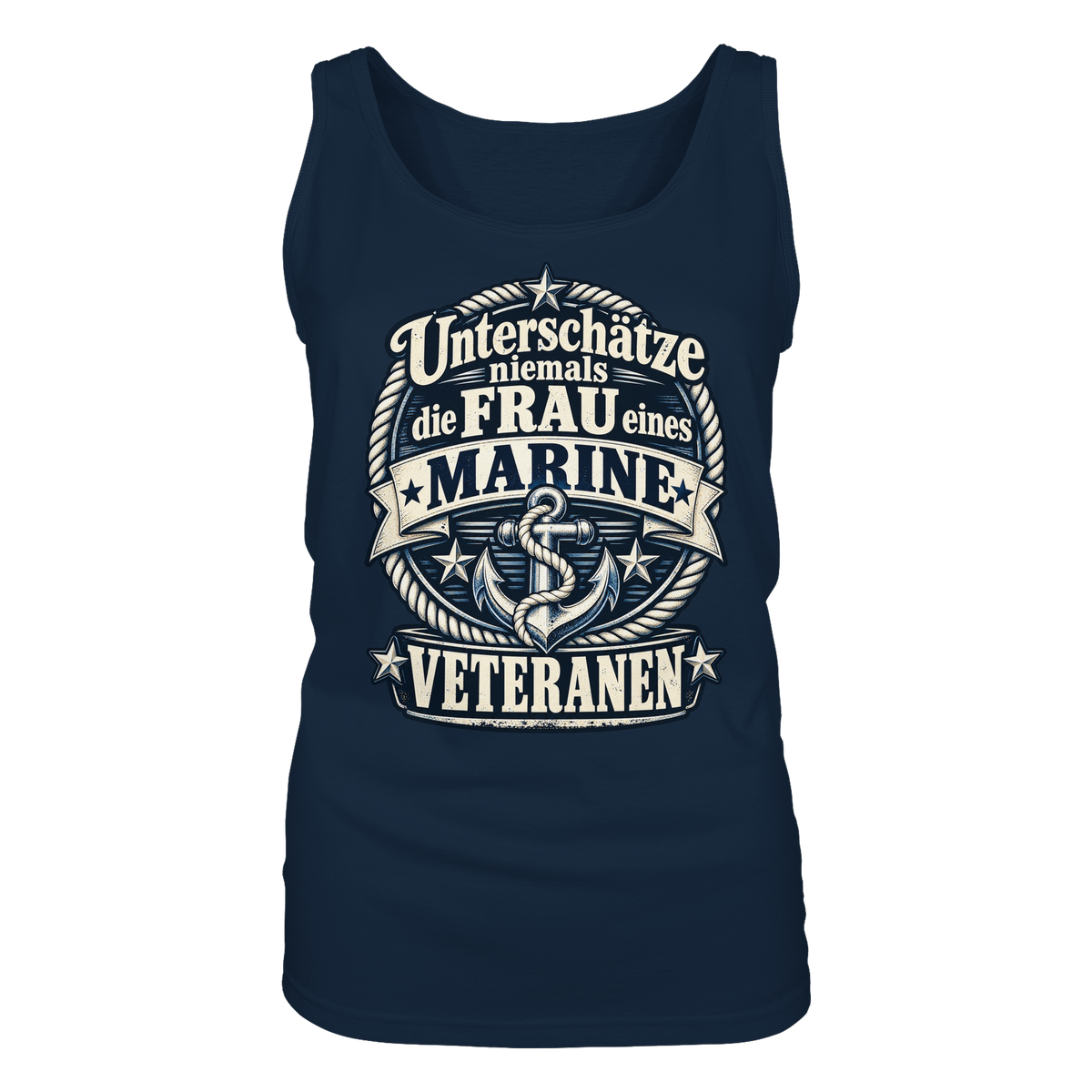 Unterschätze niemals die Frau eines Marine Veteranen - Ladies Tank-Top